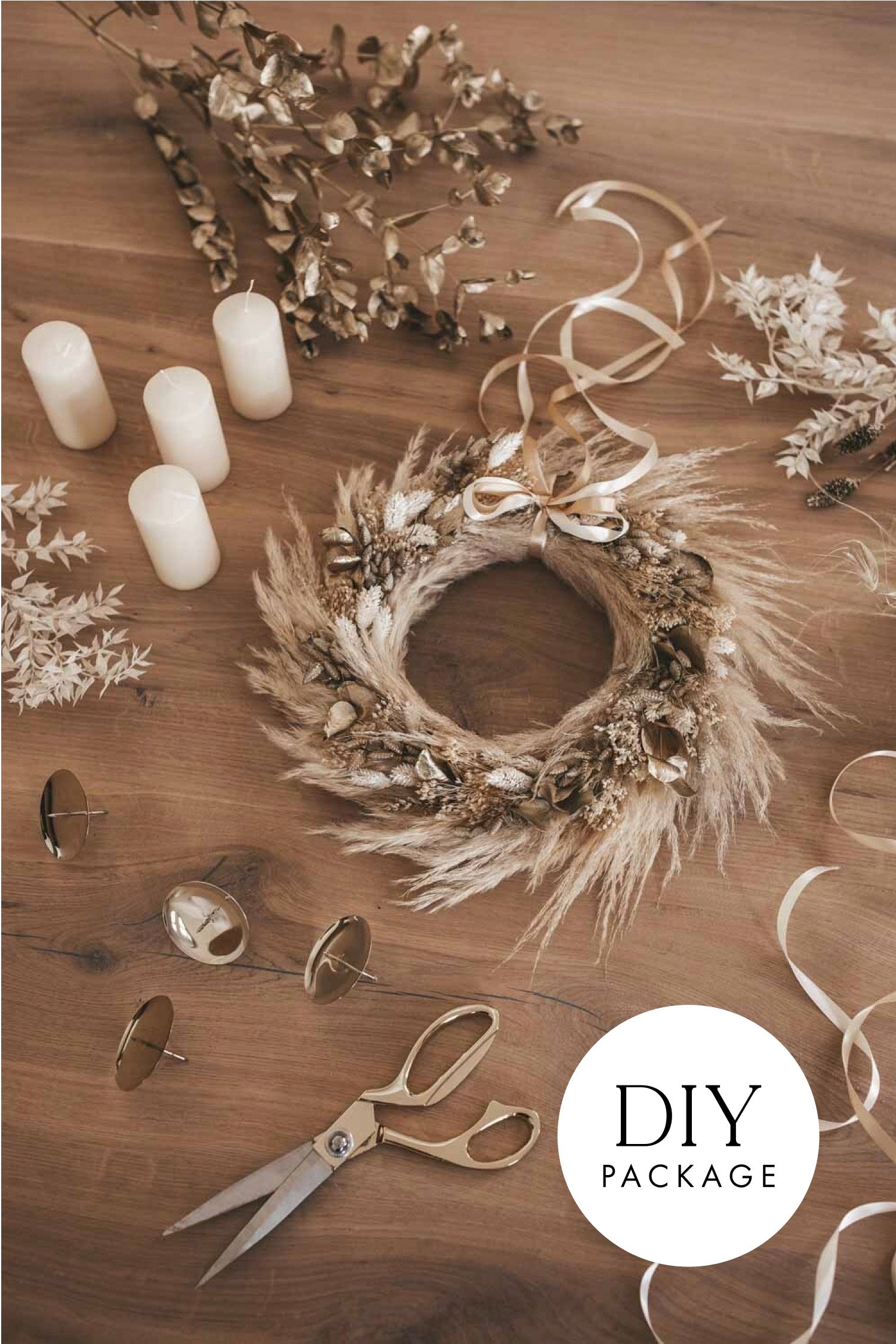 Dried Flower Christmas Wreath Kristina