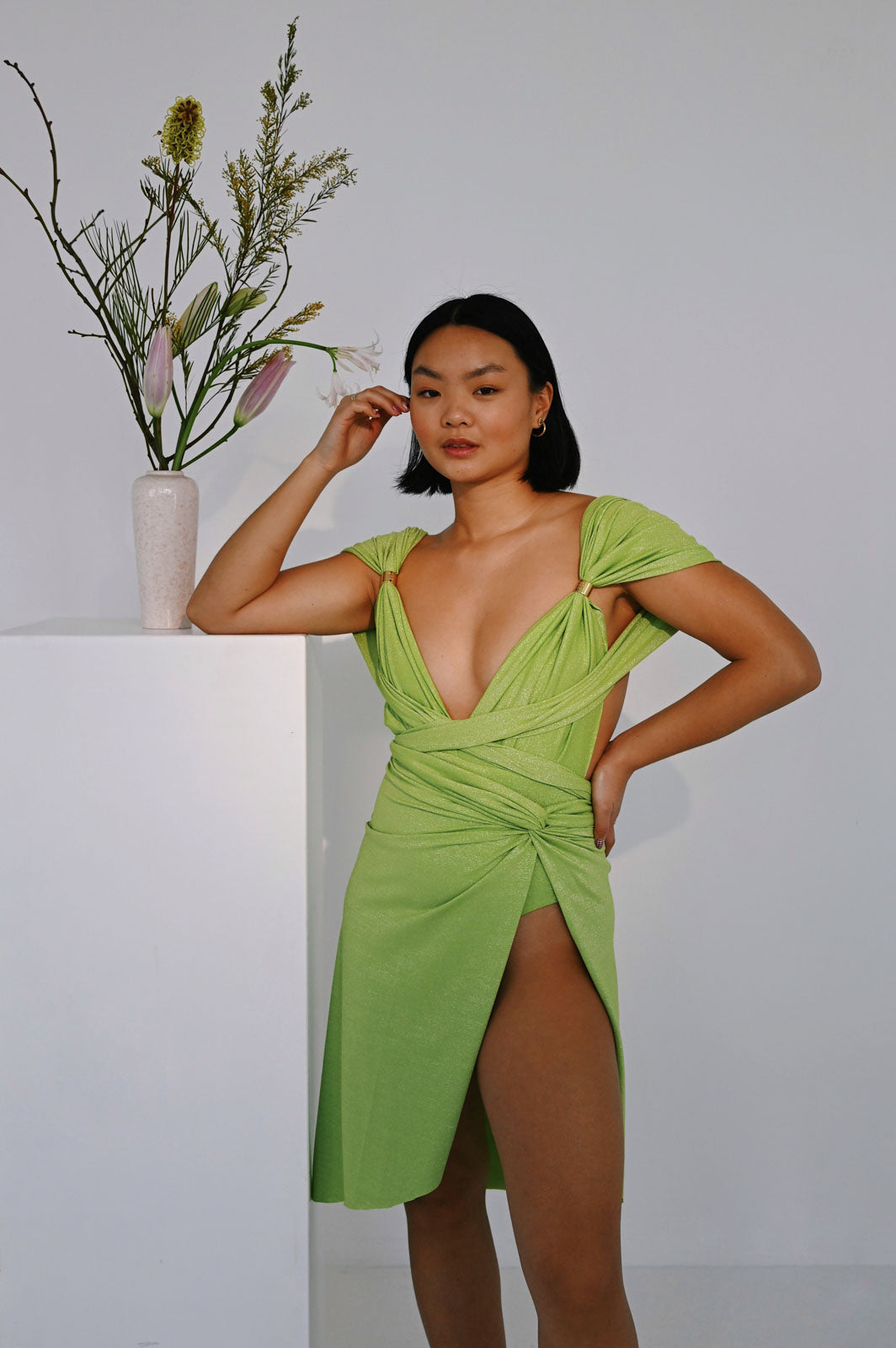 Sustainable Sparkle Skirt LIME LOVE