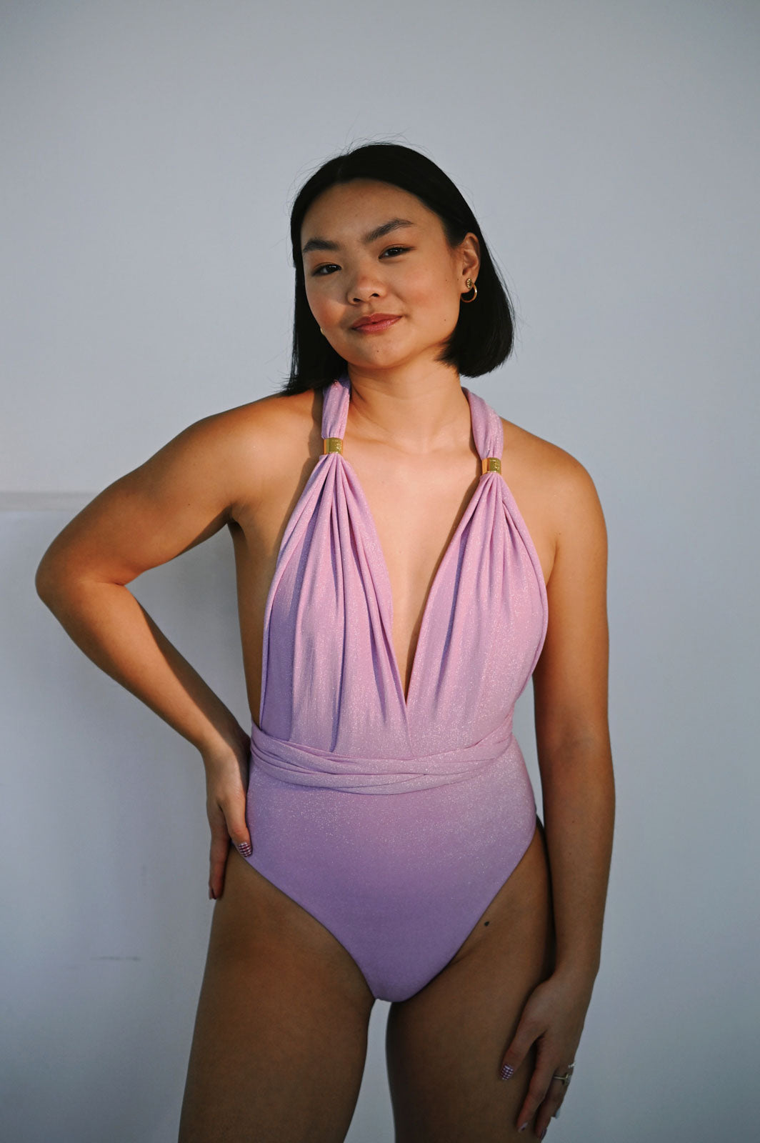 Sustainable & Convertible Sparkle Swimsuit SILENT BLOOM