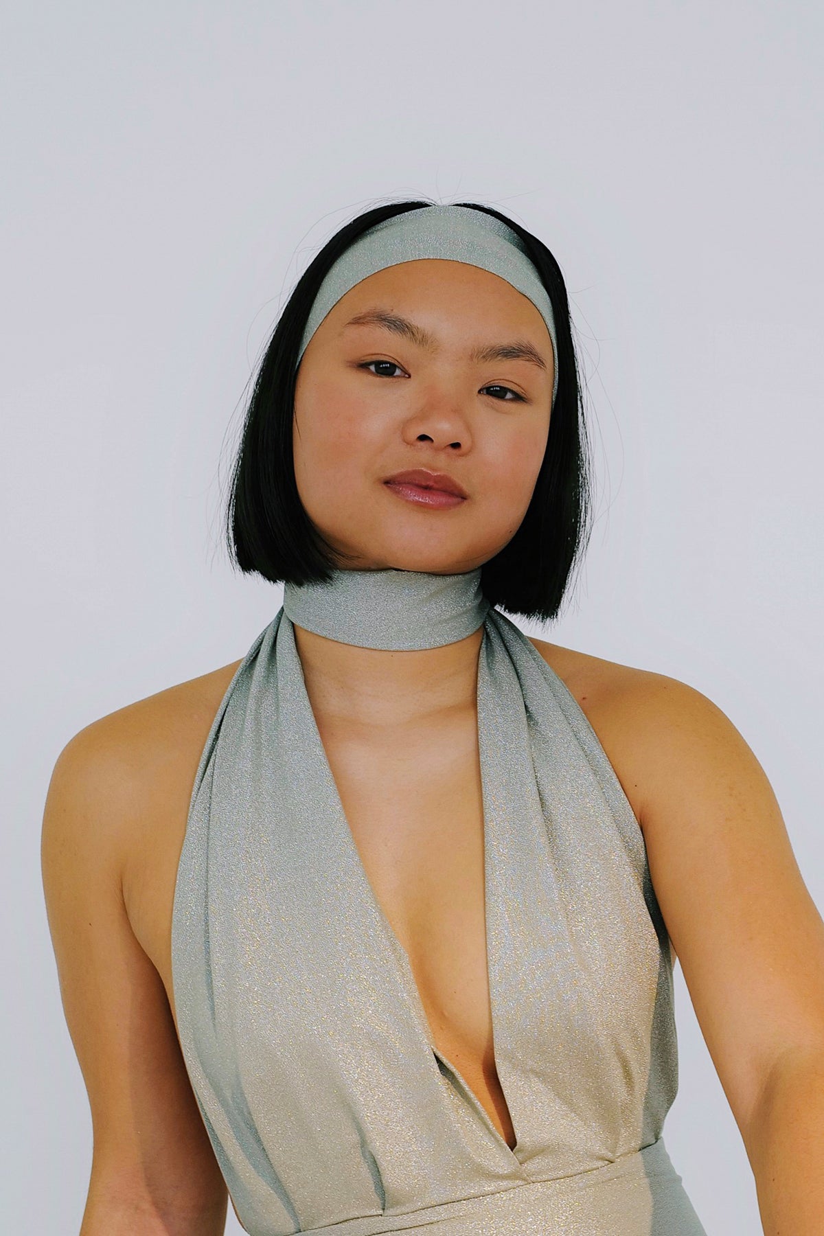 Sustainable & Convertible Sparkle Swimsuit Pistaccio Island