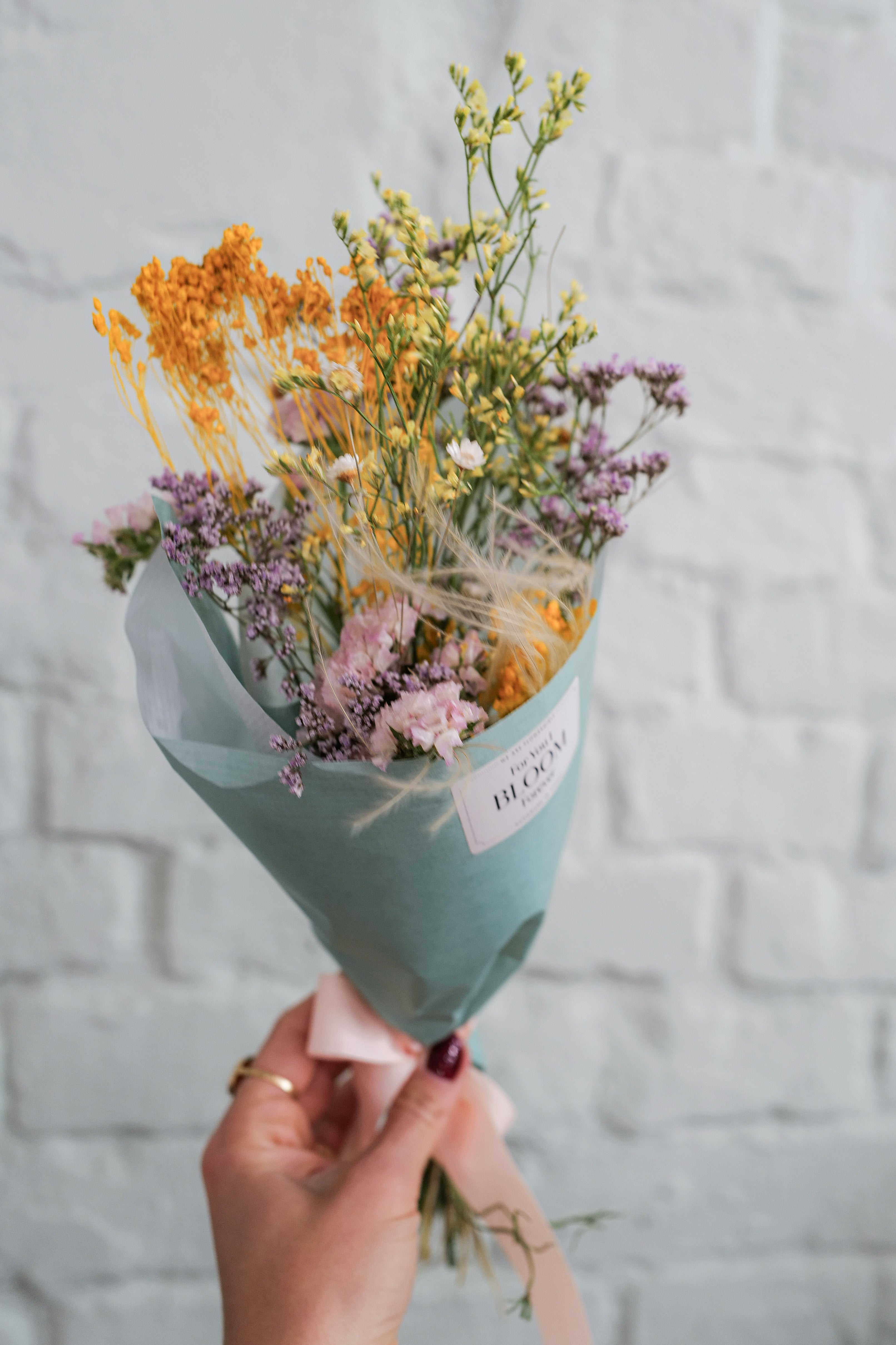 Sunny Dried Flower Bouquet