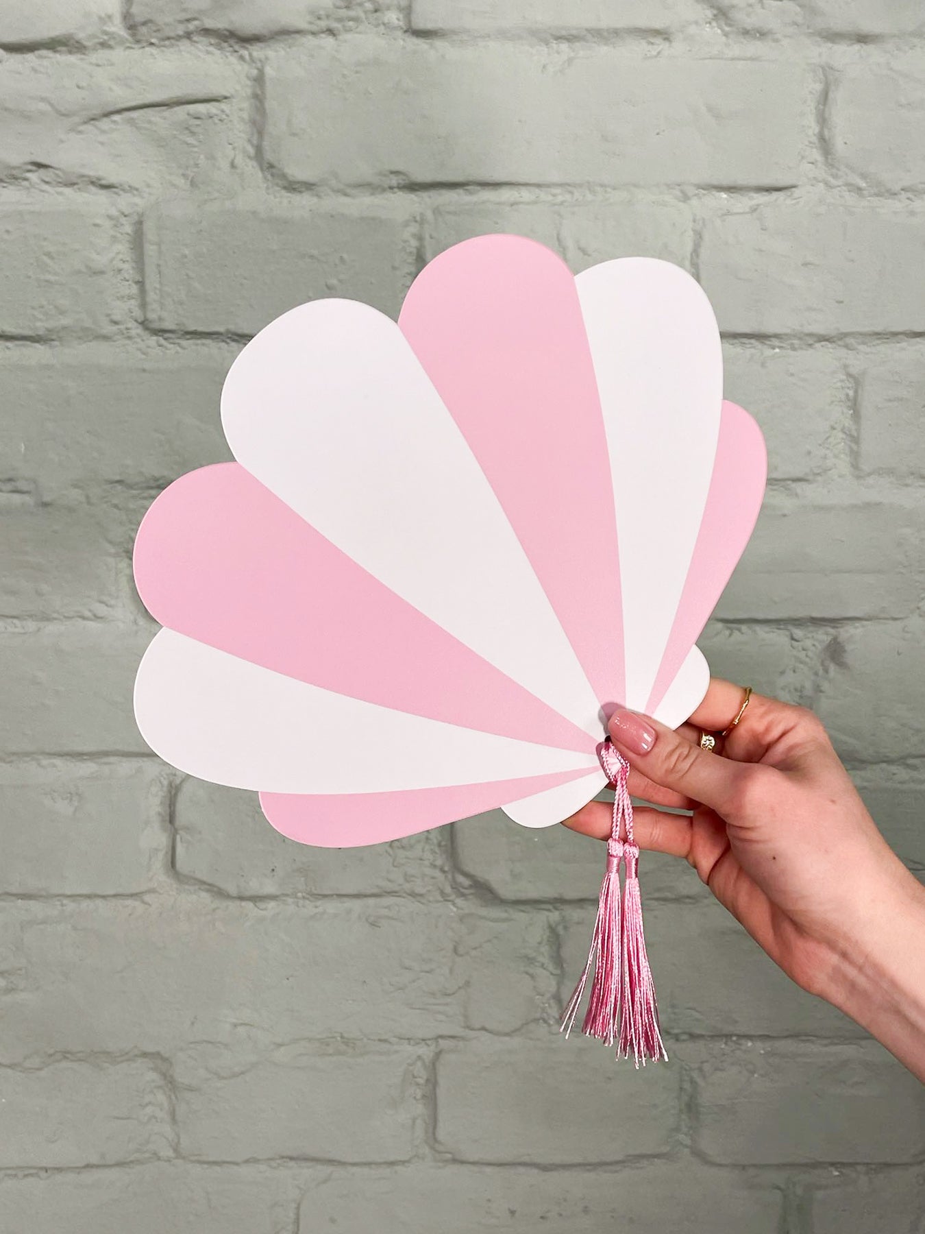 English Rose Summer Wedding Fan