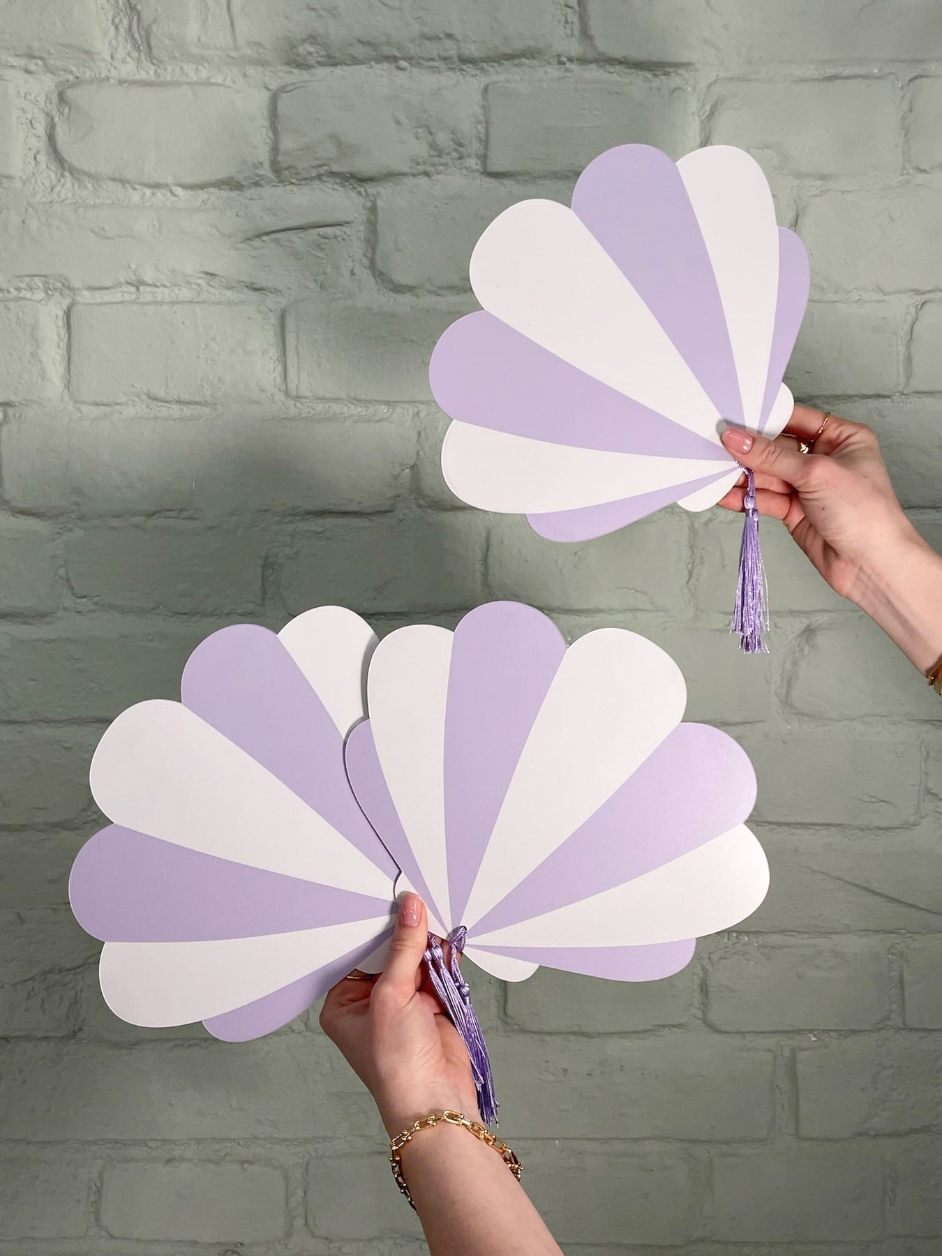 Soft Lilac Summer Wedding Fan