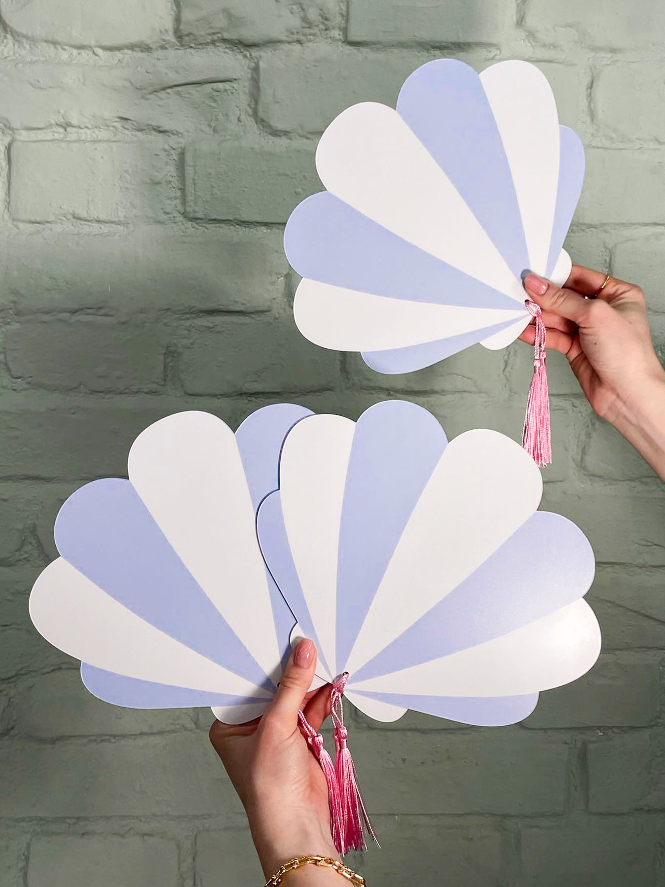 Baby Blue Summer Wedding Fan