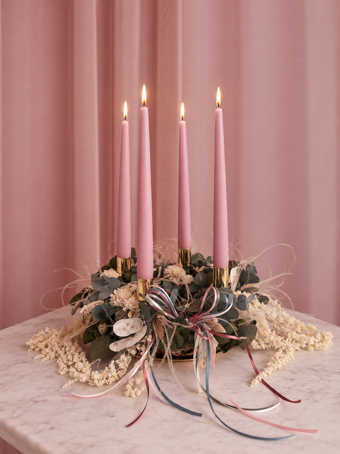 Adventskranz Ribbon Christmas Wreath - Two Tone Bow (Kopie 2)
