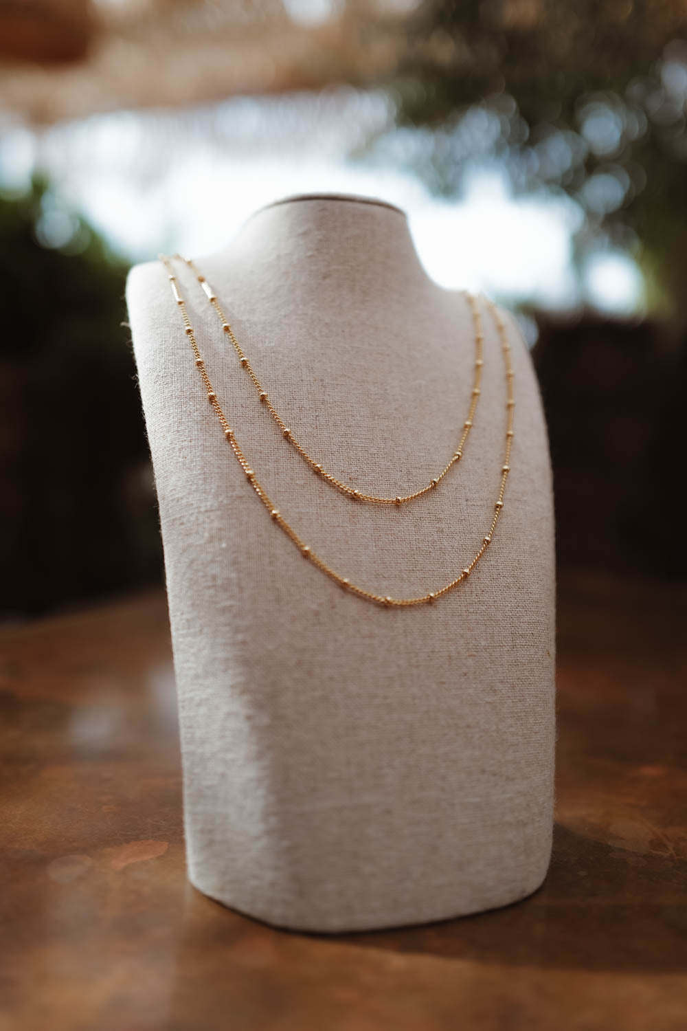 Satellite Chain Necklace | Caitlyn Minimalist 18K Gold