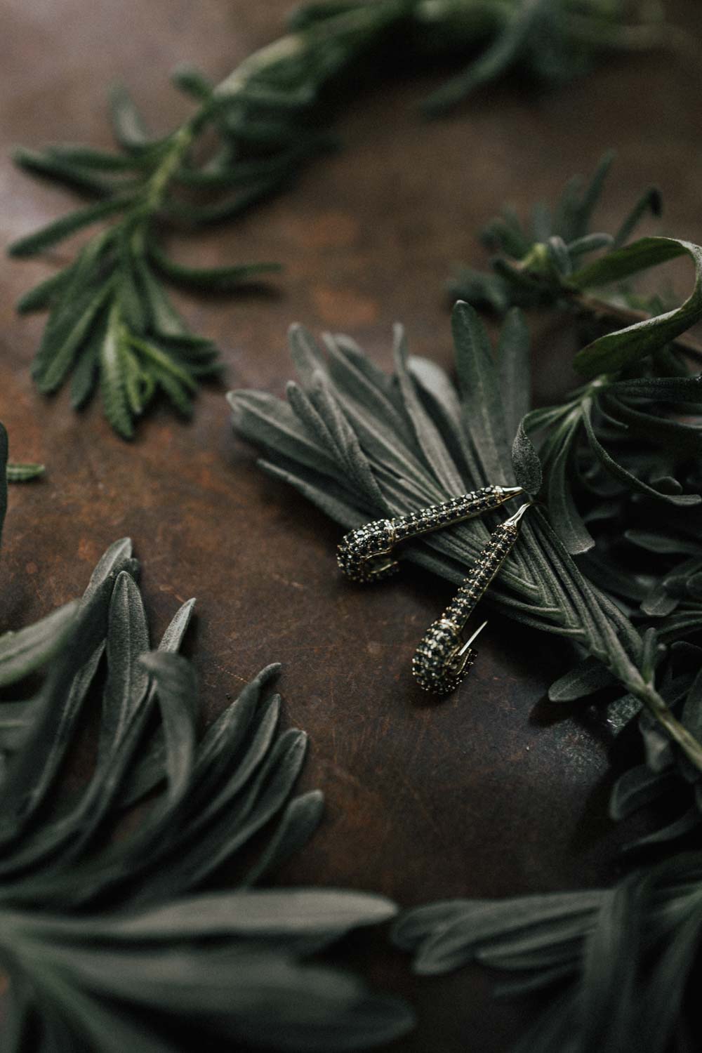 Safety Pin 18k Gold Earrings