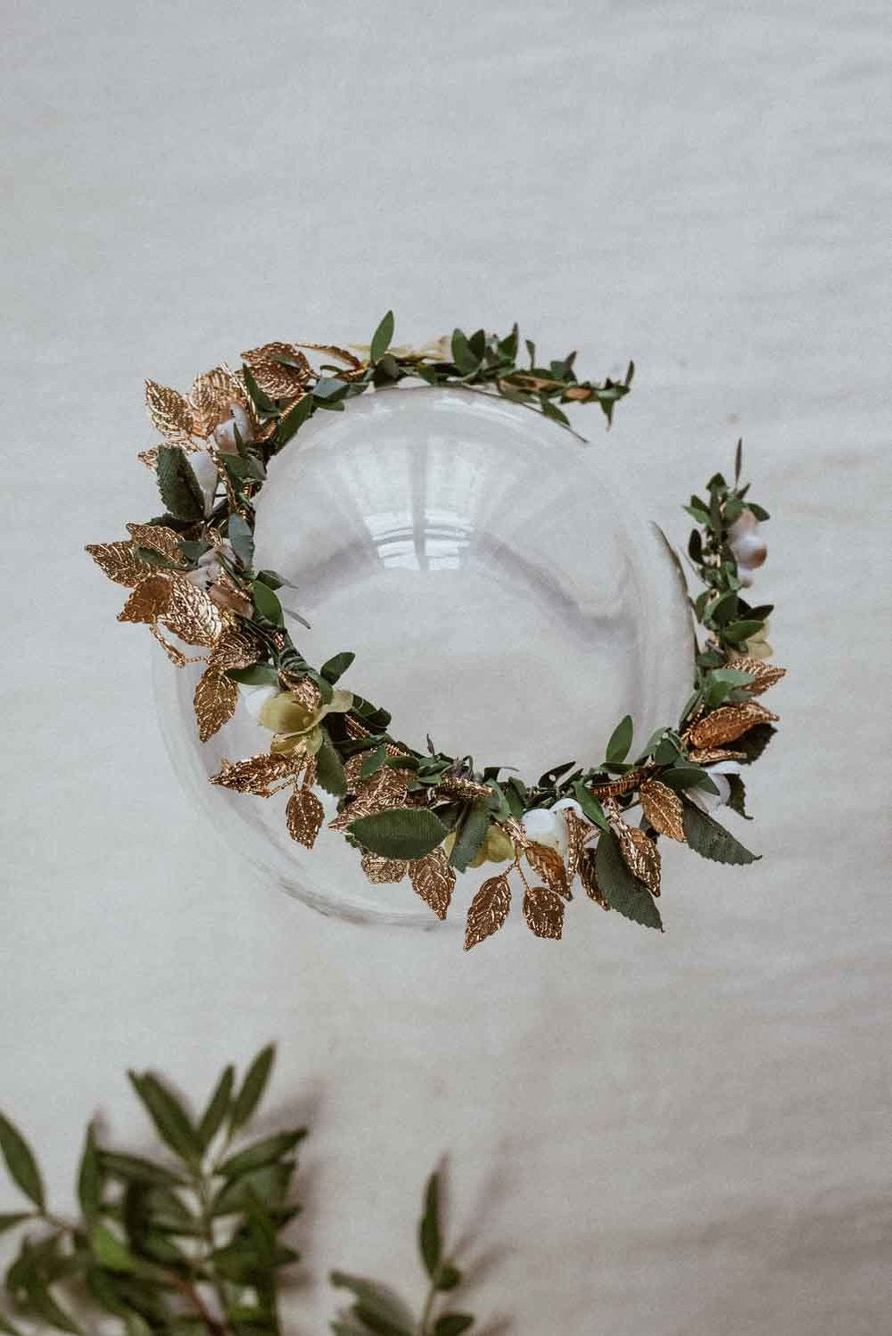 Golden Lilly Handmade Flower Headpiece