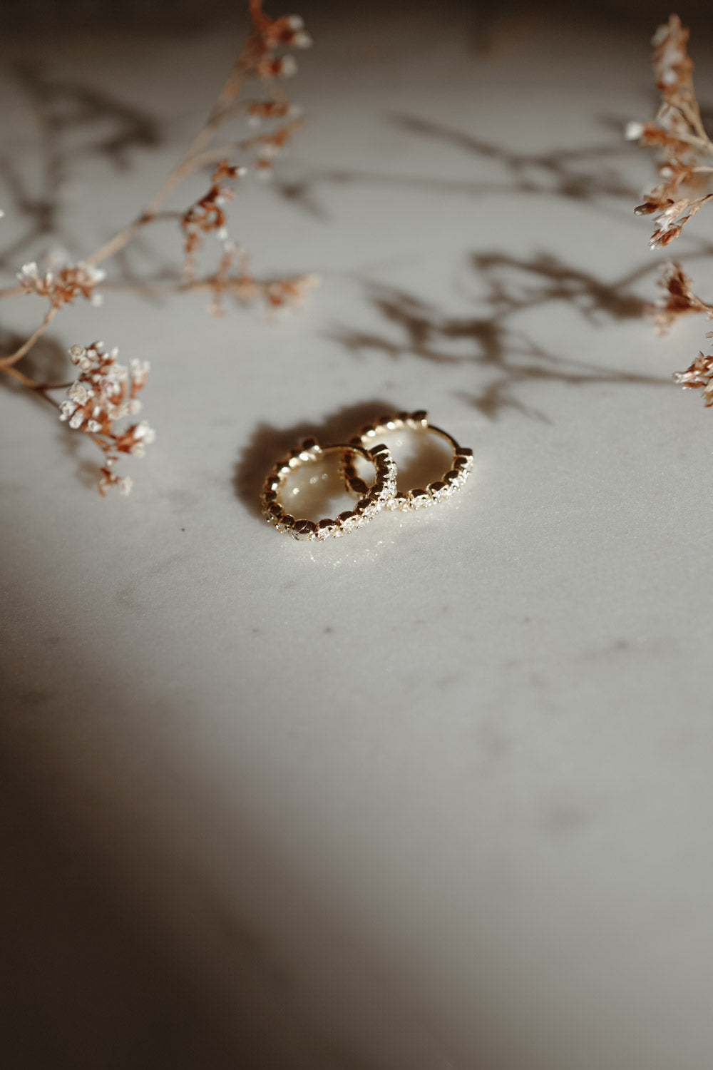 Sparkling Sky 18k Gold Hoops