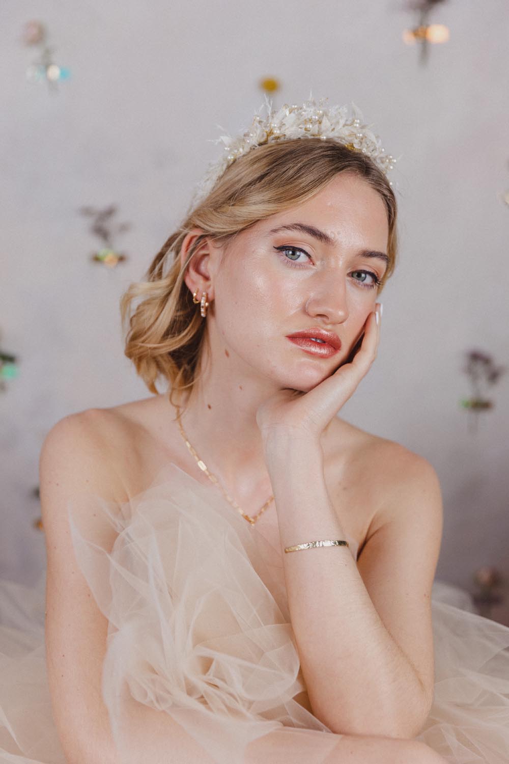 White Marie Handmade Headpiece