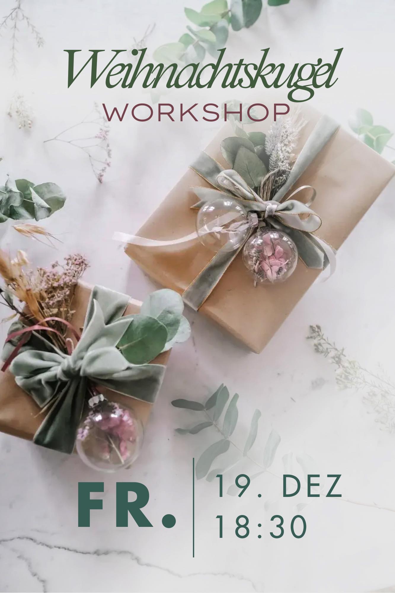 Weihnachtskugel Workshop 19. Dezember 2025