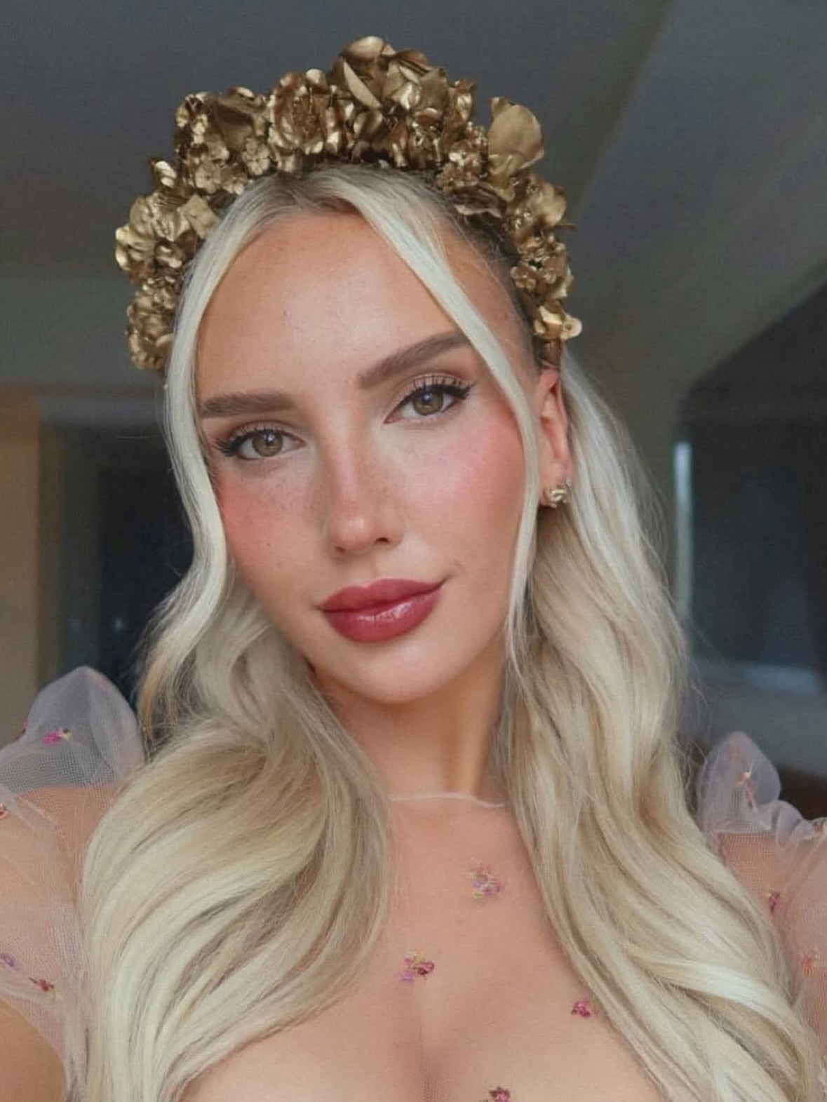 Handmade Flowercrown Goldie XL
