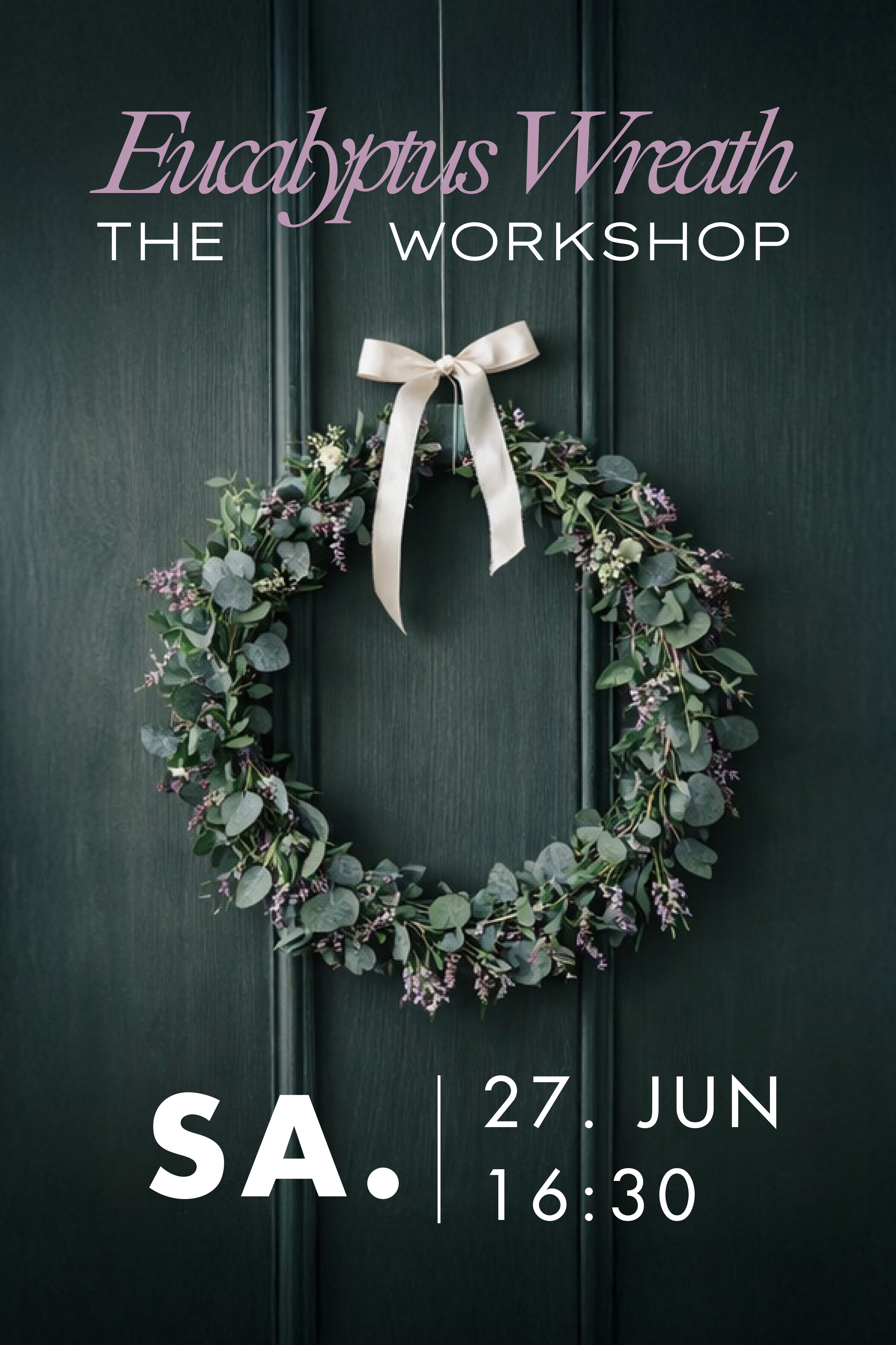 Workshop Wien Eucalyptus Kranz Blumen Sa. 27. Juni 2026 // 16:30 - 18:00 Uhr