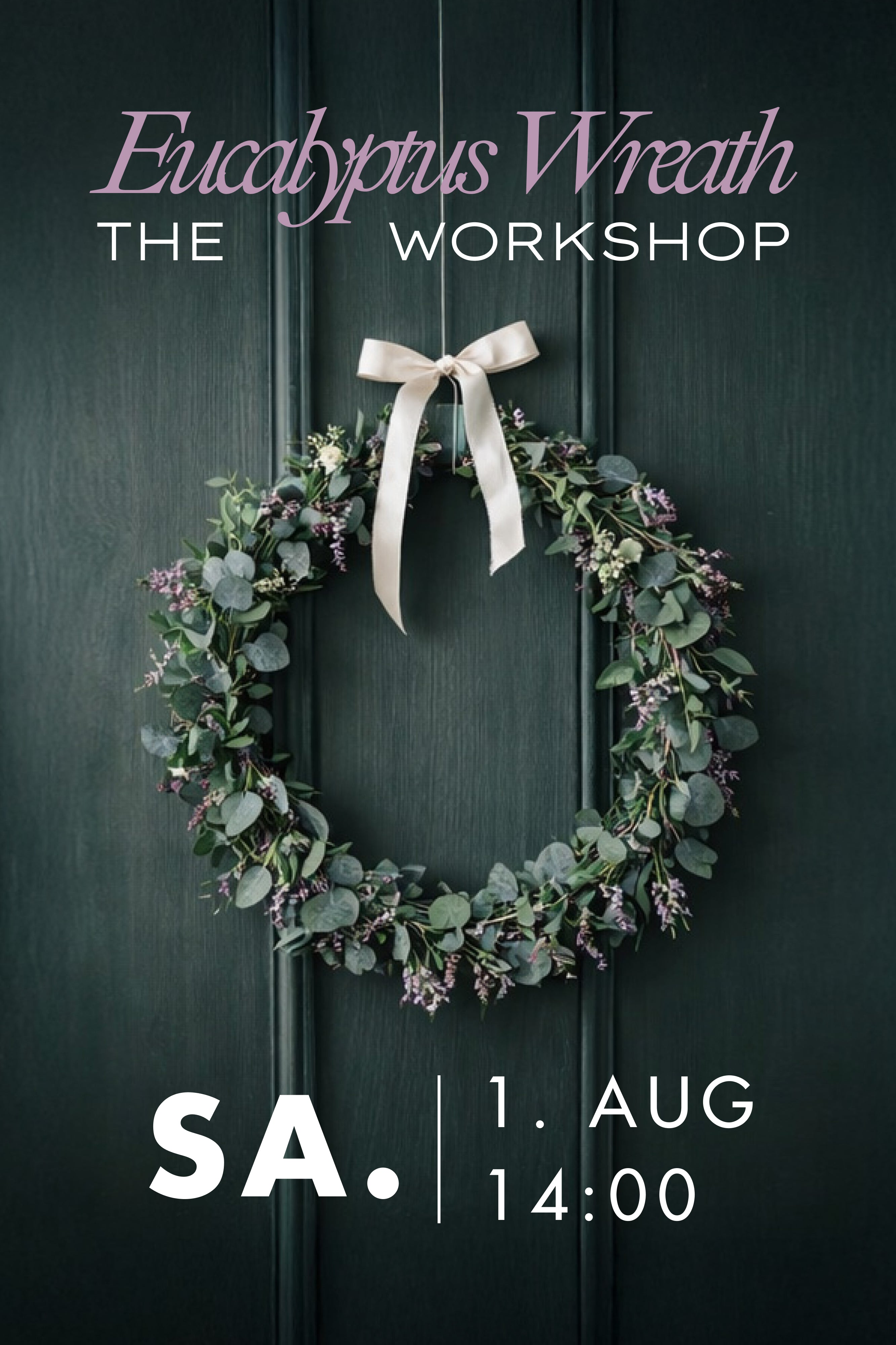 Workshop Wien Eucalyptus Kranz Blumen Sa. 1. August 2026 // 14:00 - 15:30 Uhr