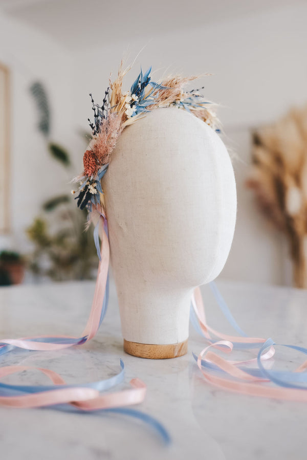 Danielle Blue Handmade Flowercrown