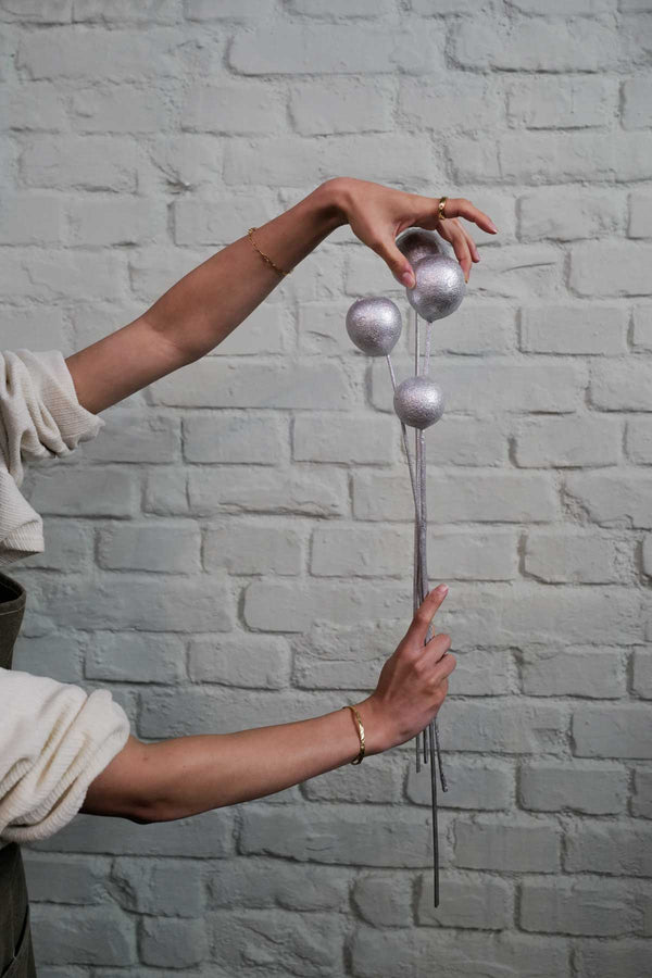Bunch of Silver XXL Balloons