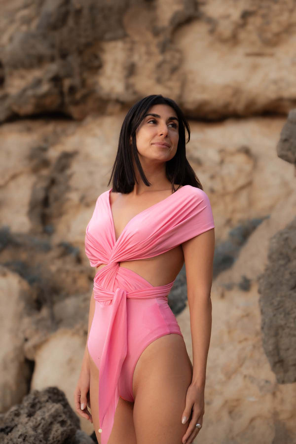 Sustainable & Convertible Swimsuit SOFT PINK
