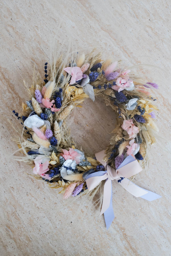 Adventskranz Dried Flower Christmas Wreath Pastells 2024