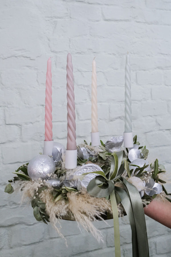 Adventskranz Dried Flower Christmas Wreath Olive 2025