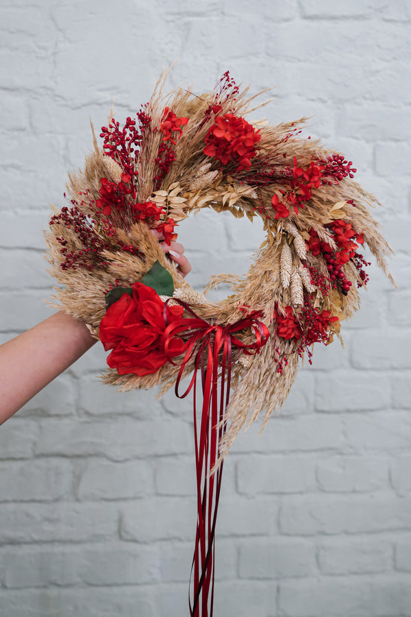Adventskranz Dried Flower Christmas Wreath Hedy 2025