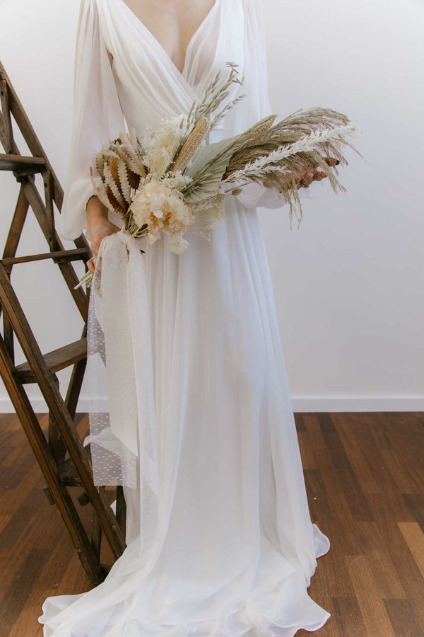 Dried Flower Bridal Bouquet Bohemian Day