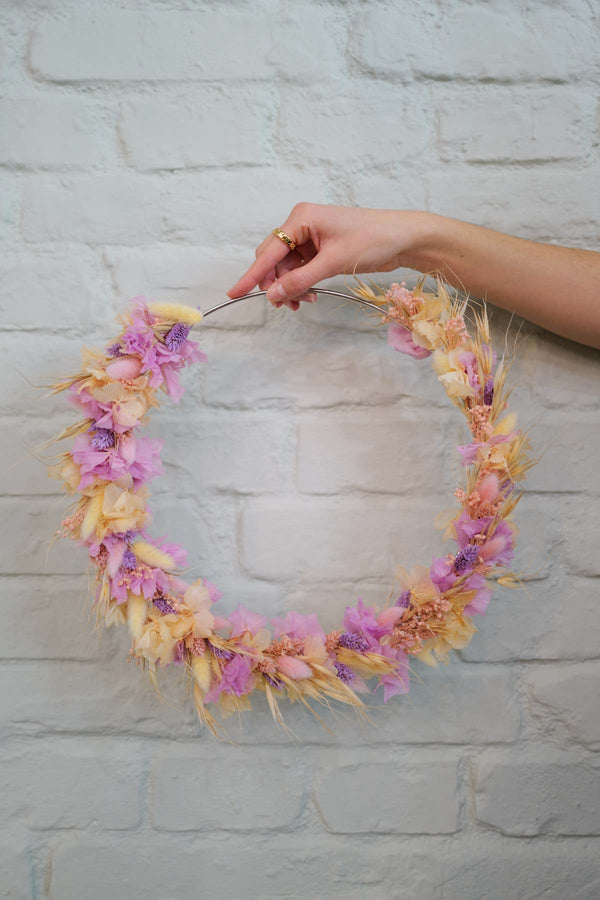 Handmade Dried Flower Hoop Berni