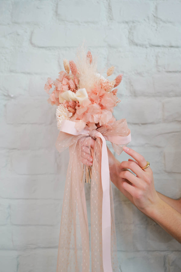 Dried Flower Bridal Bouquet Rosé Bride