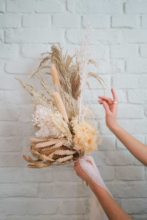 Dried Flower Bridal Bouquet Bohemian Day