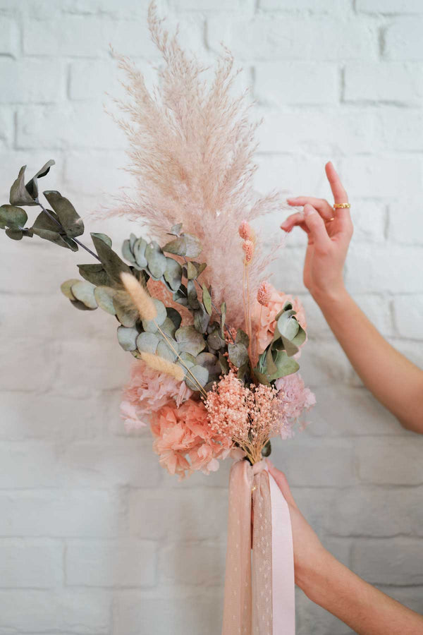 Dried Flower Bridal Bouquet Rosé Dreams