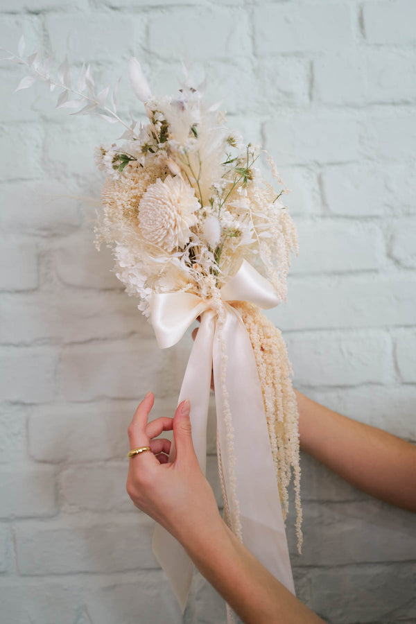 Dried Flower Bouquet White Hydrangea