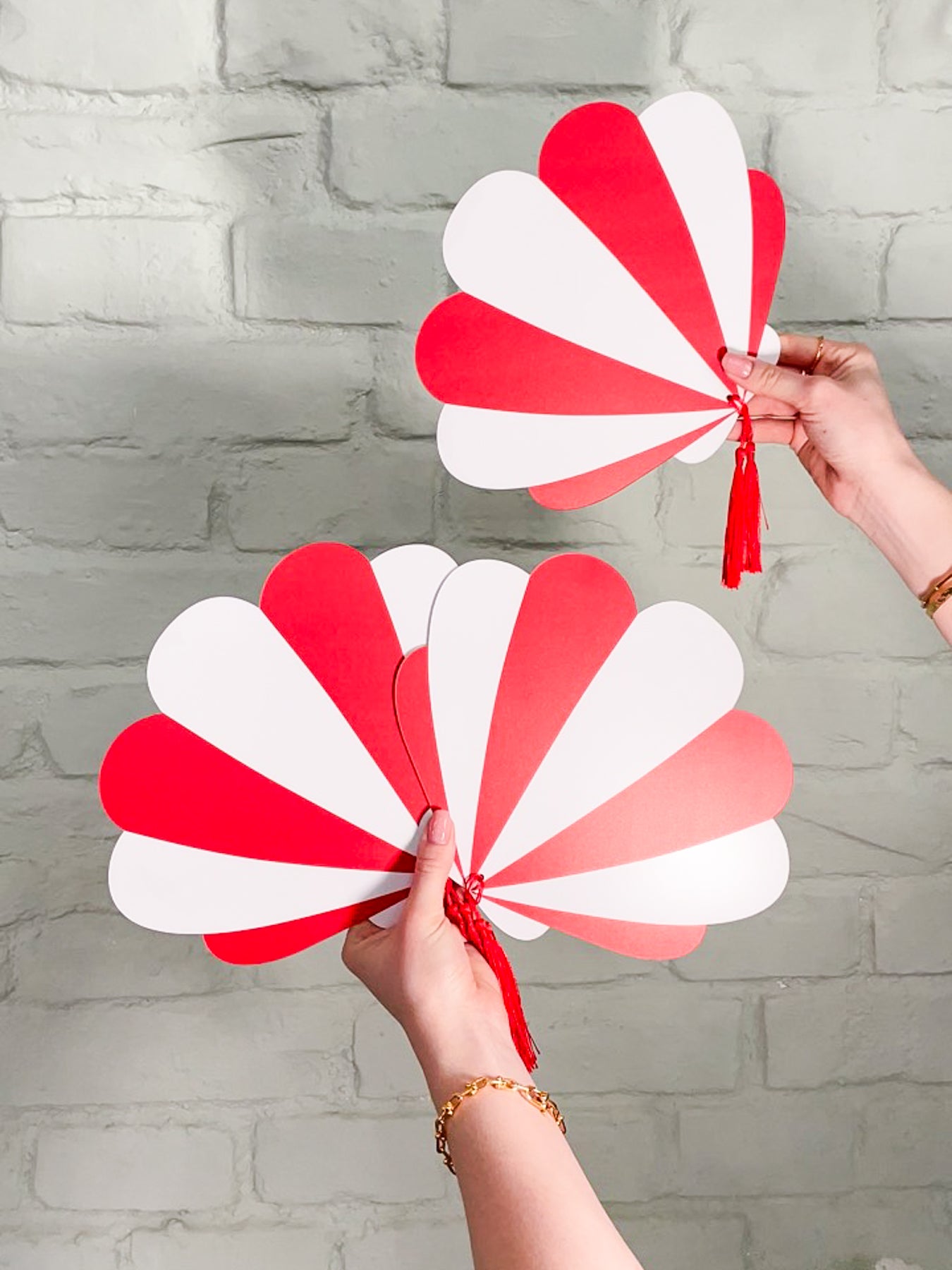 Red Summer Wedding Fan