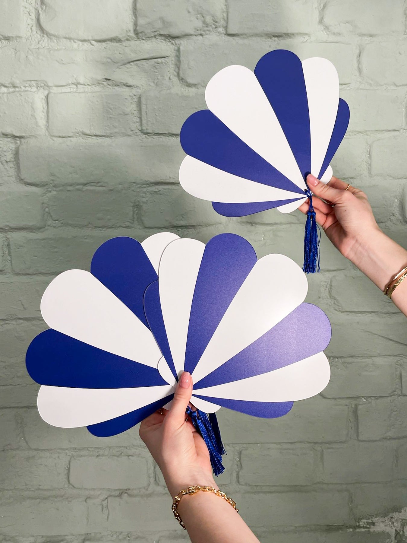 Ocean Blue Summer Wedding Fan