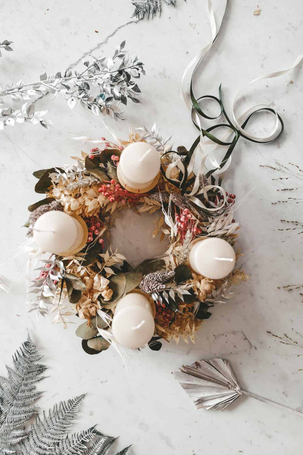 Dried Flower Christmas Wreath Athene