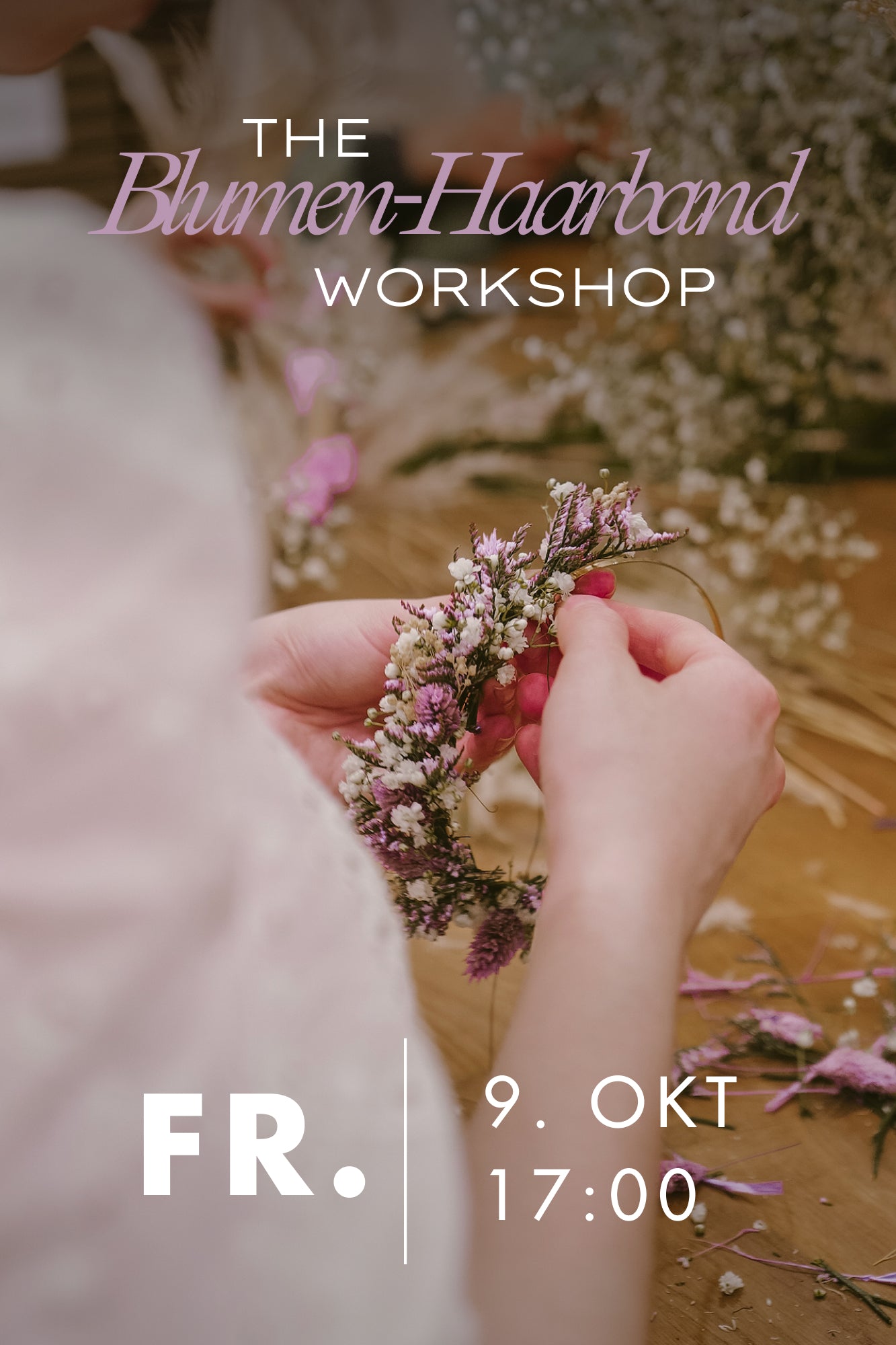 Workshop Wien Blumen Haarband Fr. 9. Oktober 2026 // 17:00 - 18:30 Uhr