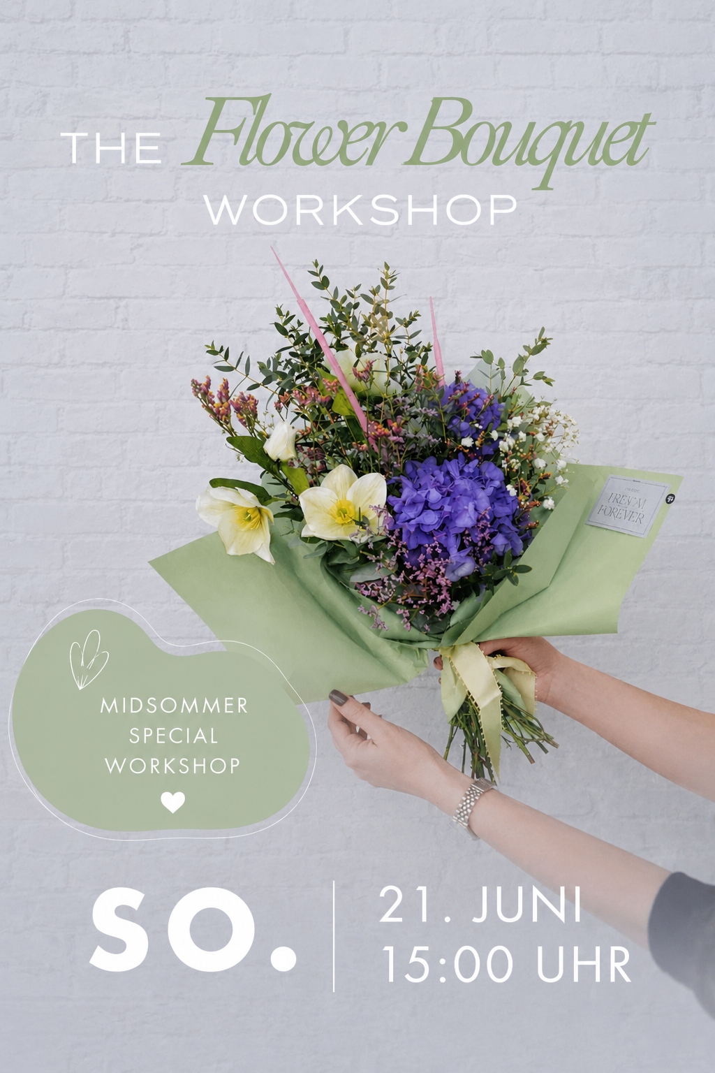 Workshop Wien Flower Bouquet So. 21. Juni 2026 // 15:00 - 16:15 Uhr