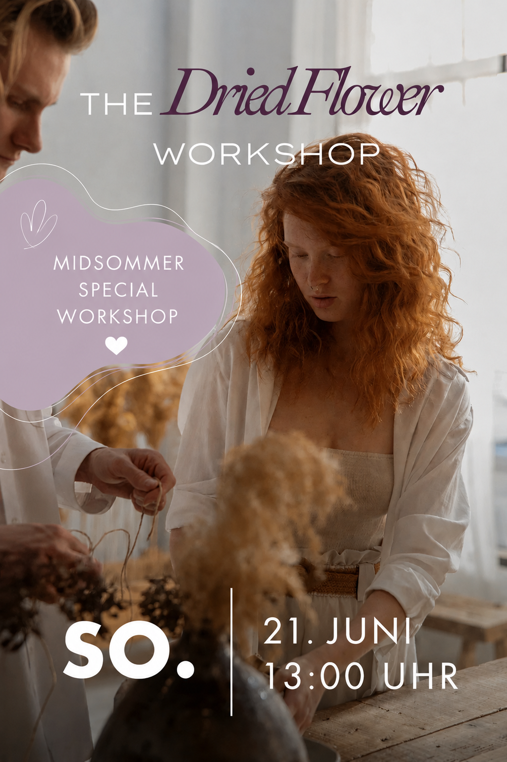 Workshop Wien Dried Flowers So. 21. Juni 2026 // 13:00 - 14:30 Uhr
