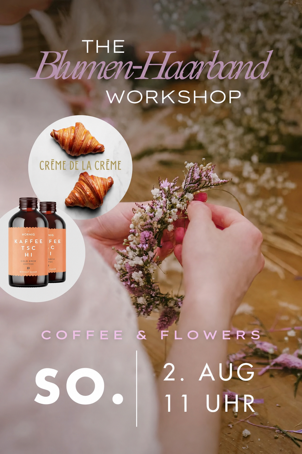 Workshop Wien Blumen Haarband So. 2. August 2026 // 11:00 - 12:30 Uhr