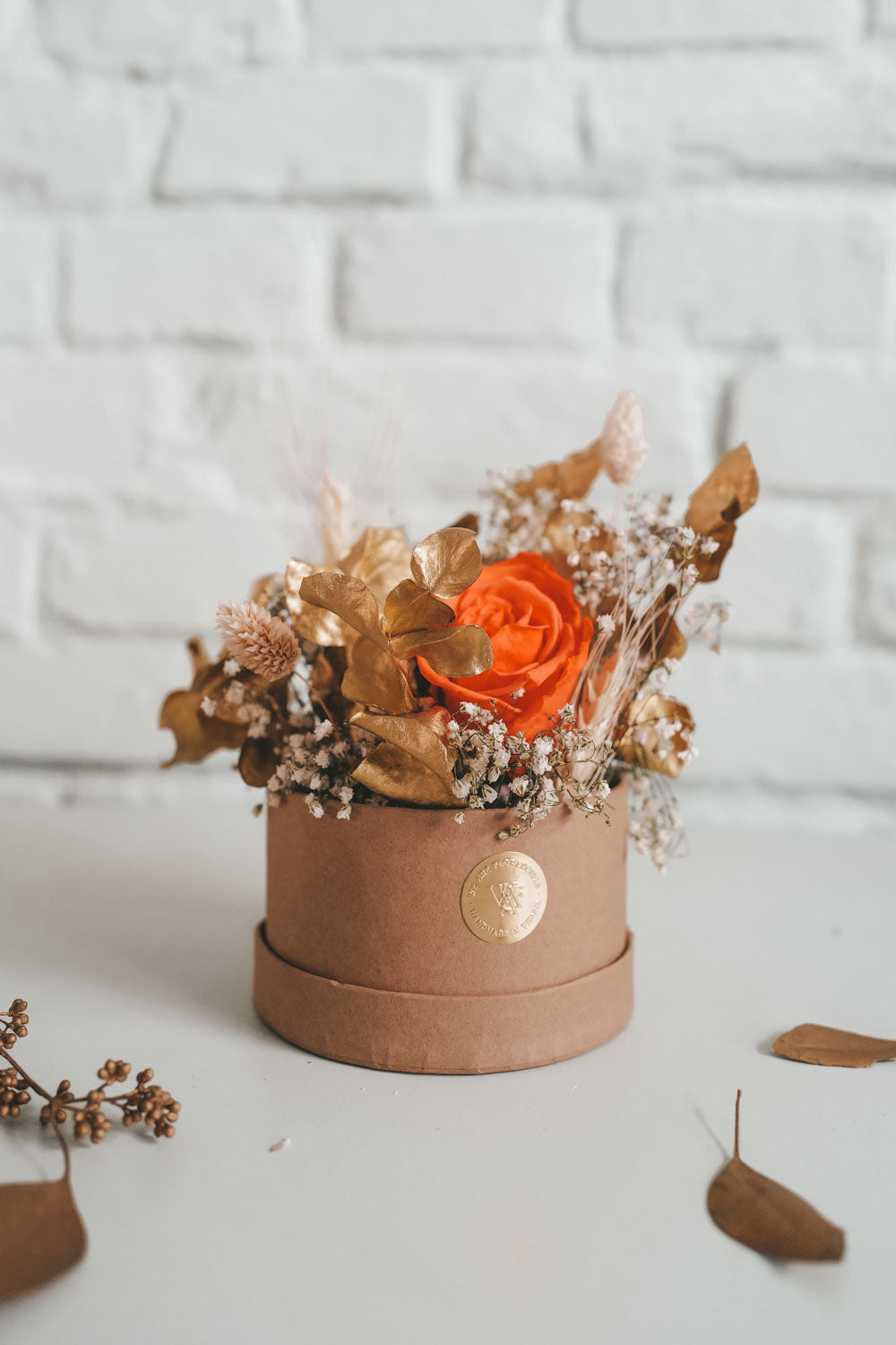 Orange Moon Dried Flower Box