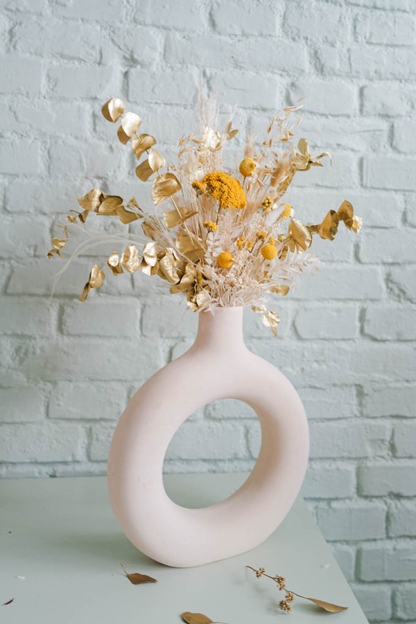 Everlasting Flowers in a Donut Vase Amanda