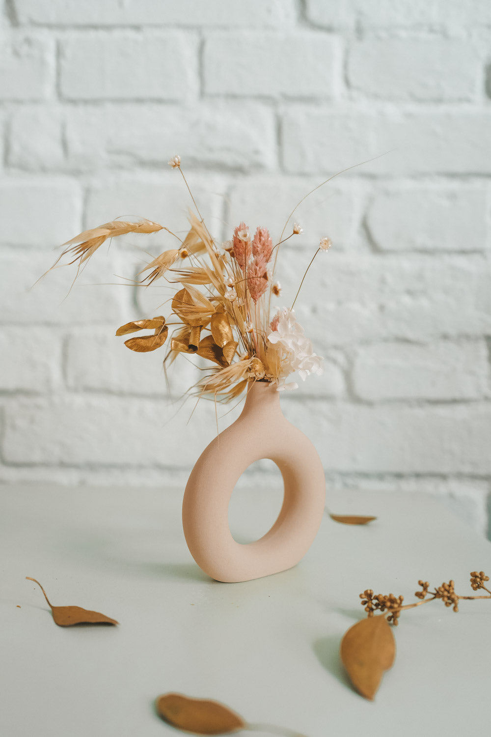 Everlasting Flowers in a Donut Vase Sandy