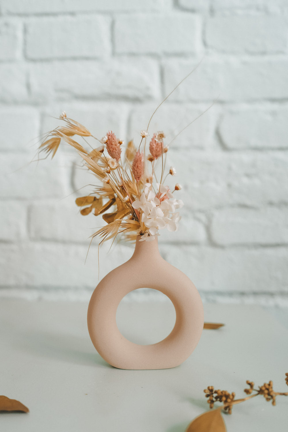 Everlasting Flowers in a Donut Vase Sandy