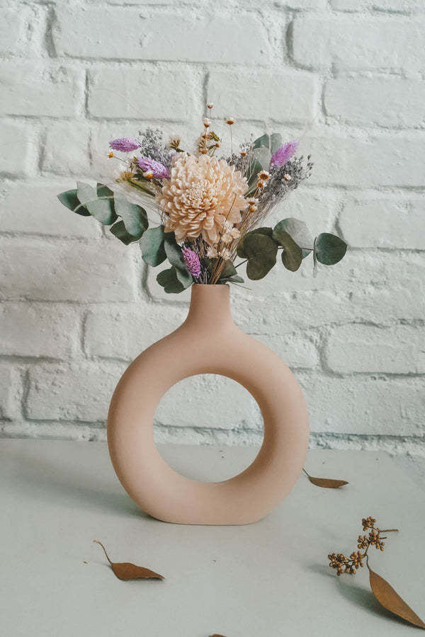 Everlasting Flowers in a Donut Vase Sarah