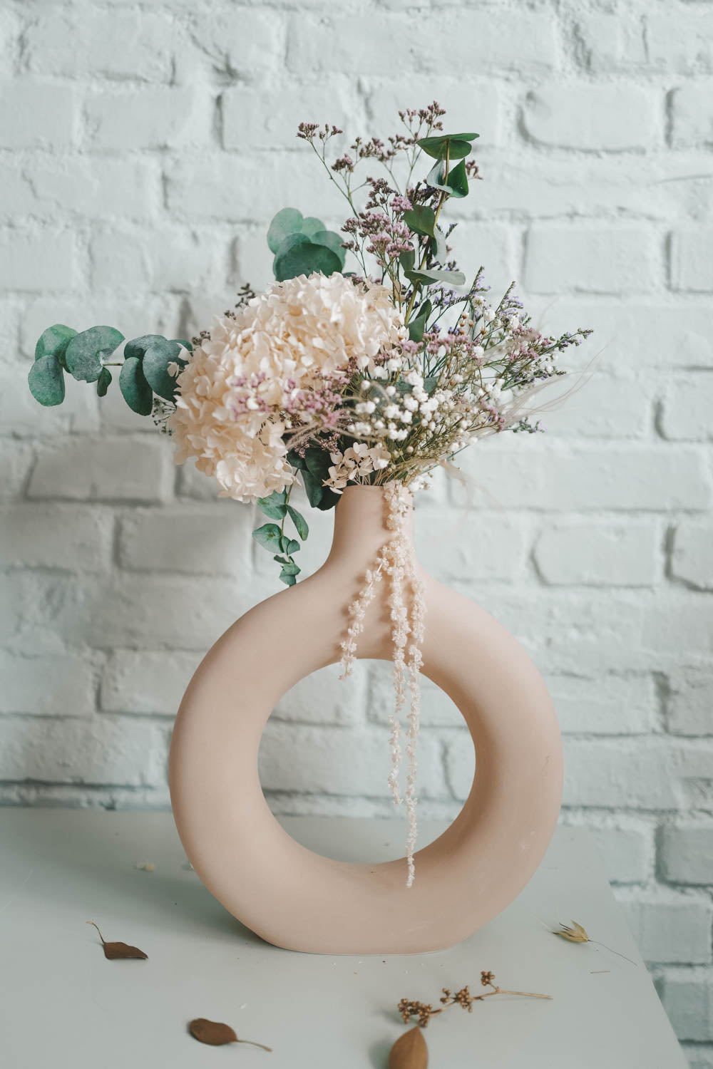 Everlasting Flowers in a Donut Vase Leila