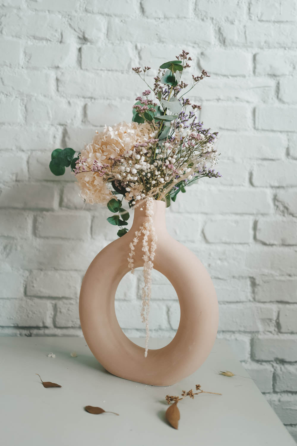Everlasting Flowers in a Donut Vase Leila