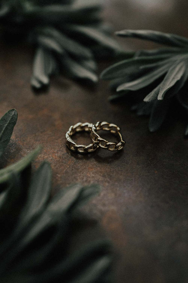 Little Chain 18k Gold Hoops