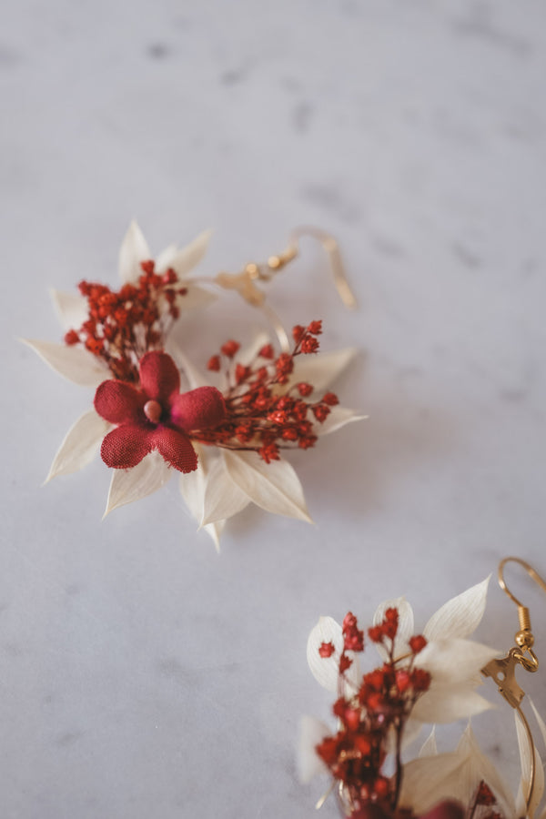 Paula Handmade Flower Earrings