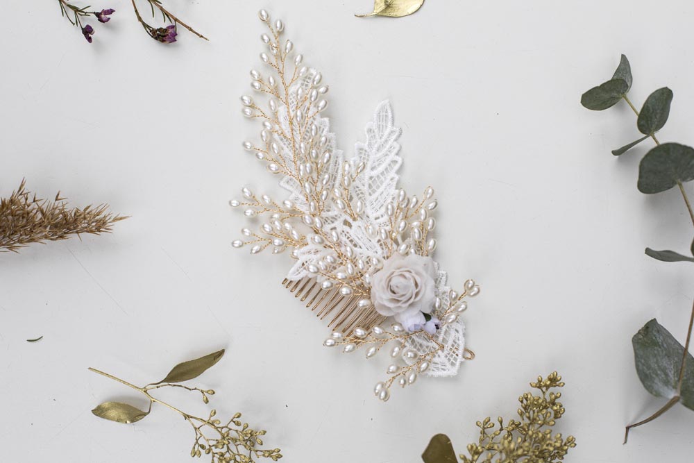 Tiffany Handmade Flower Comb