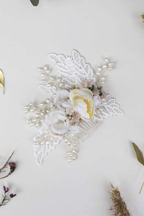 Vivian Handmade Flower Comb