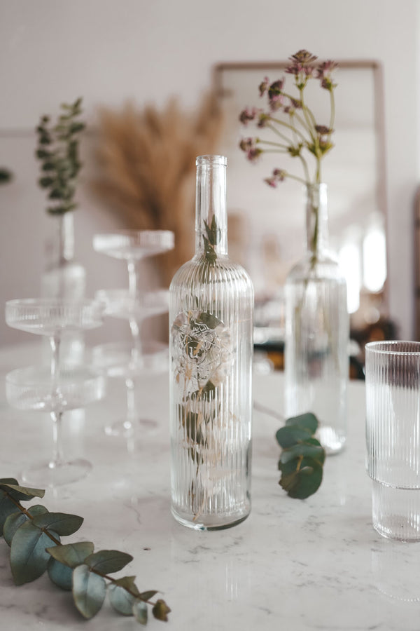 Dried Flower filled bottle with a Message