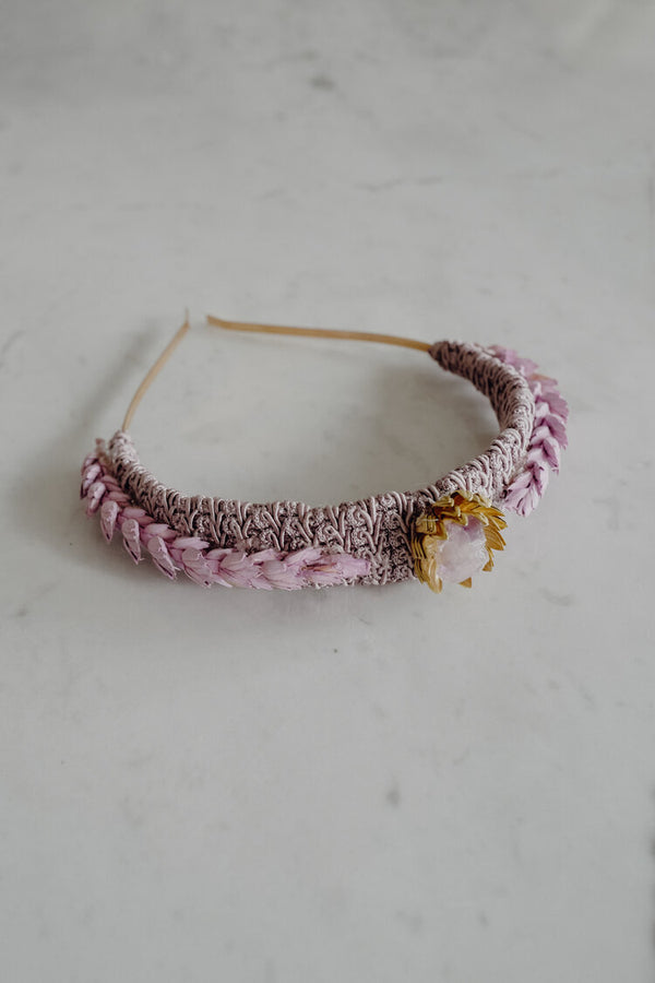 Violet Handmade Brocade Crown